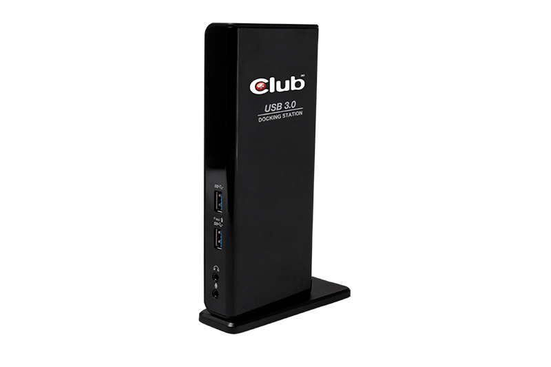 CLUB3D USB Gen1 Type A Dual Display Docking Station, Cablato, USB 3.2 Gen 1 (3.1 Gen 1) Type-A, 1.4a, 3,5 mm, USB di tipo B, 10,100,1000 Mbit/s