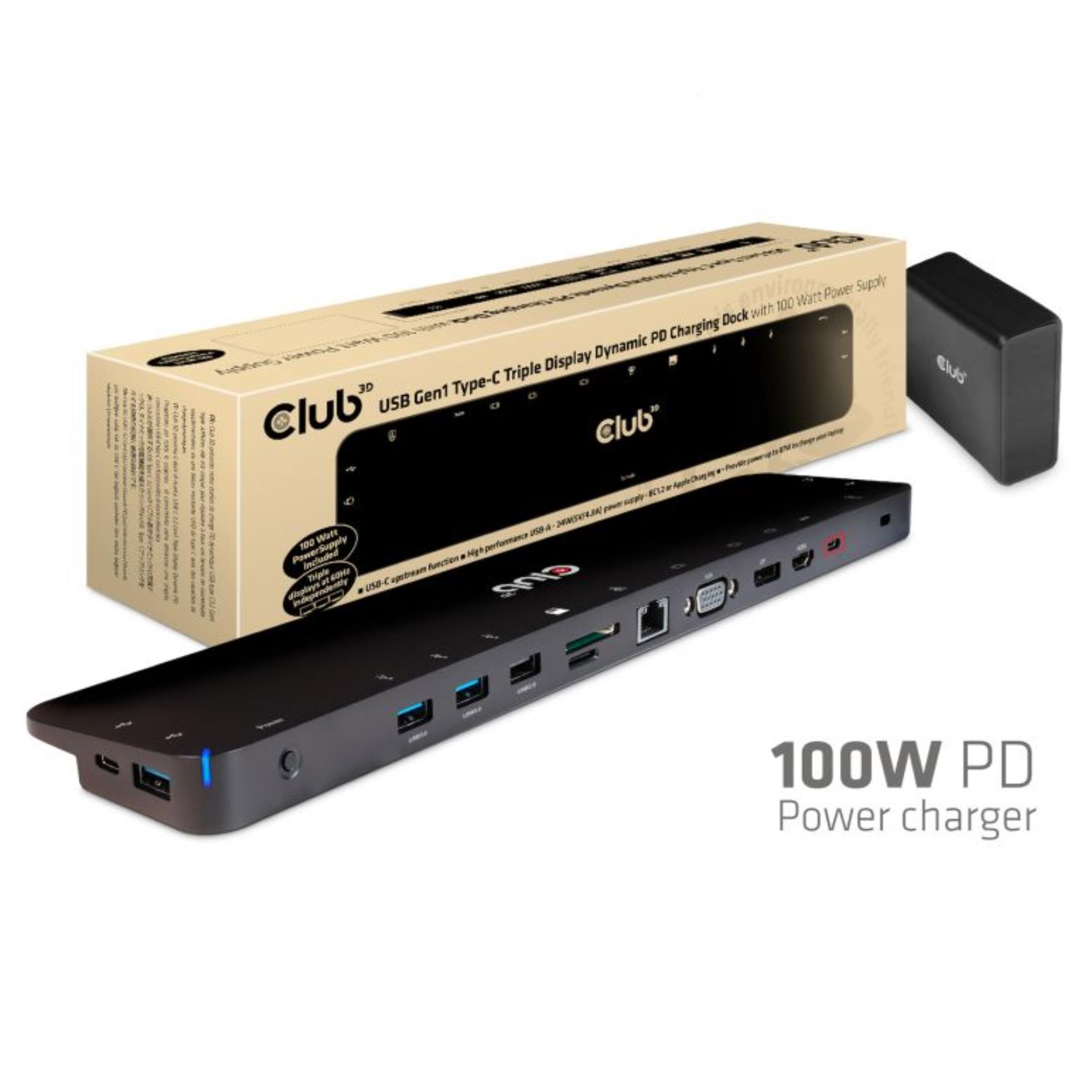 CLUB3D CSV-1564W100, Docking, USB 3.2 Gen 1 (3.1 …