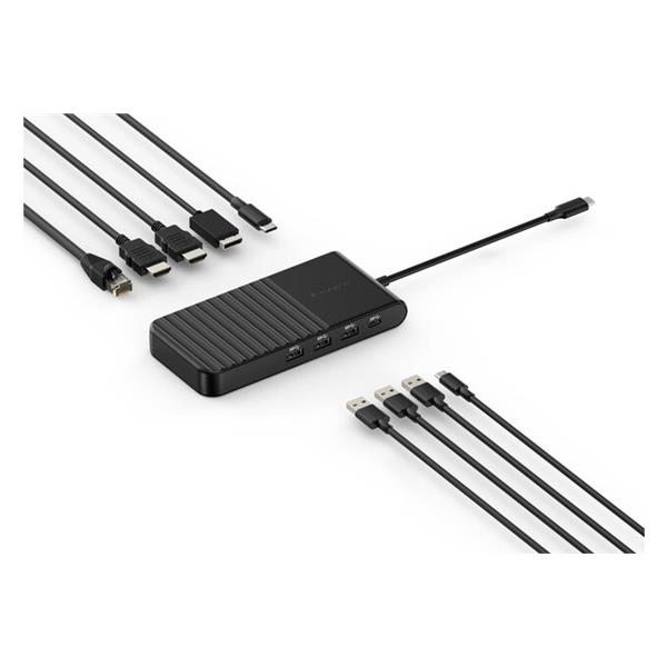 Kensington UH1500P, Cablato, USB 3.2 Gen 2 (3.1 Gen 2) Type-C, 85 W, 10,100,1000 Mbit/s, Nero, 4K Ultra HD