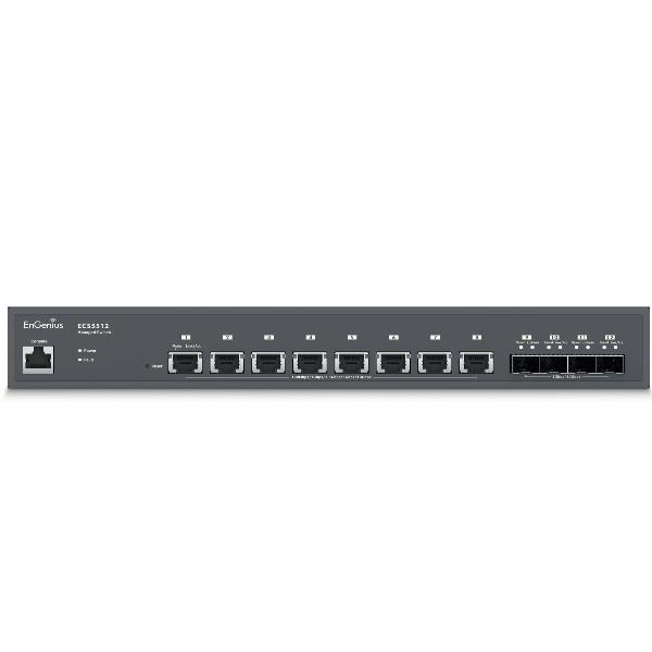 EnGenius ECS5512, Gestito, L2+, 10G Ethernet (100/1000/10000), Full duplex, Montaggio rack
