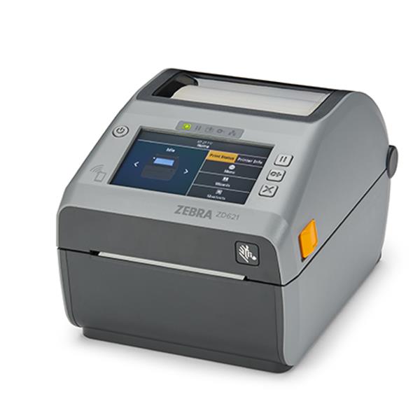 Zebra ZD621d - Stampante per etichette - termico diretto - Rullo (10,8 cm) - 300 dpi - fino a 152 mm/sec - USB 2.0, LAN, seriale, host USB, Wi-Fi(ac), Bluetooth 4.1 - grigio