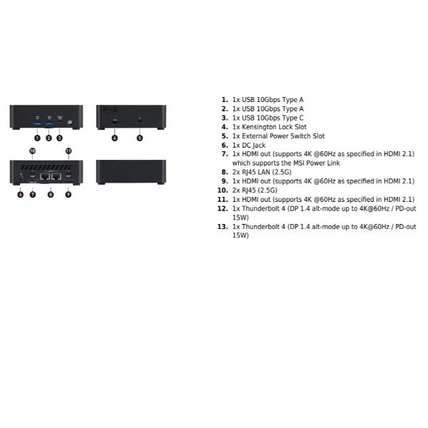 MSI CUBI NUC AI 1UMG-005EU, Intel Core Ultra …