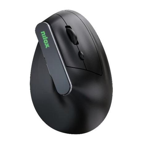 Nilox NXMOEVR01B, Ottico, Bluetooth, 1600 DPI, Nero