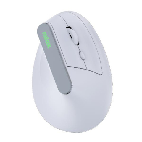 Nilox NXMOEVR01W, Mano destra, Design verticale, Ottico, RF senza fili + Bluetooth, 1600 DPI, Bianco