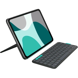 Logitech Flip Folio, QWERTY, Italiano, 1,8 cm, 1 mm, Apple, iPad Pro 11-inch (M4), iPad Air 11-inch (M2 & M3), iPad Air (5th gen)