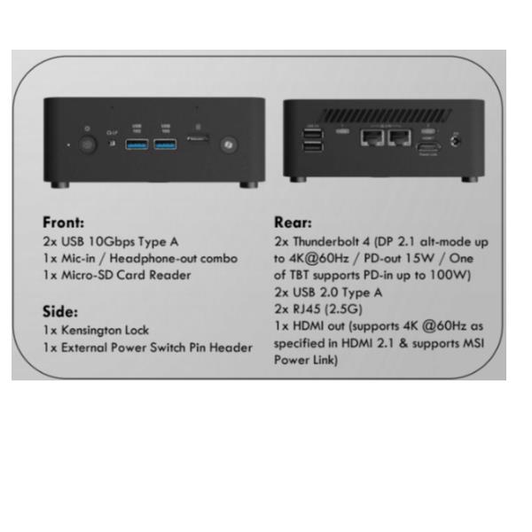 MSI Cubi NUC AI+ 2MG-001EU, Intel Core Ultra …