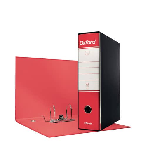 Registratore Oxford G85 - dorso 8 cm - protocollo 23 x 33 cm - rosso - Esselte