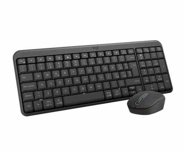 Logitech MK250 Compact Bluetooth Wireless Combo, Wireless, RF senza fili + Bluetooth, Grafite, Mouse incluso