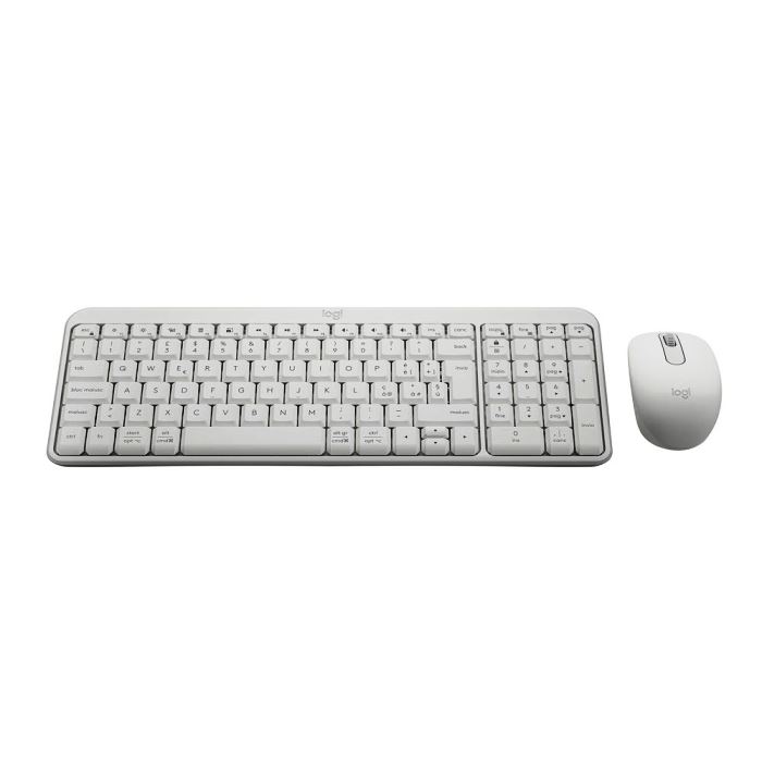 Logitech MK250 Compact Bluetooth Wireless Combo, Wireless, RF senza fili + Bluetooth, Bianco, Mouse incluso