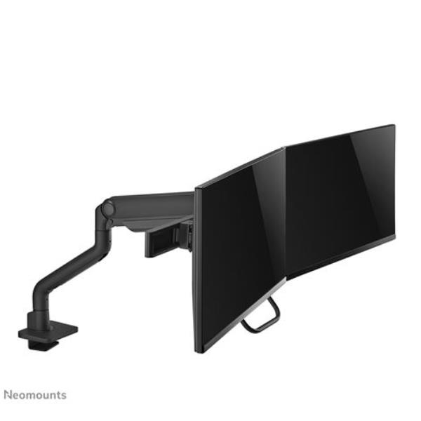 Neomounts DS75S-950BL2 NEXT One - Kit montaggio (montatura con anello di tenuta, braccio per monitor, clamp mounting base) - video full-motion - per 2 display LCD - Alluminio - nero - dimensione schermo: 17"-27" - montabile su desk