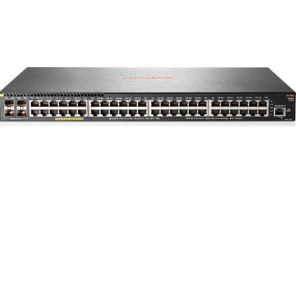 HPE Aruba 2930F 48G PoE+ 4SFP - Switch - L3 - gestito - 48 x 10/100/1000 (PoE+) + 4 x Gigabit SFP (uplink) - montabile su rack - PoE+ (370 W)