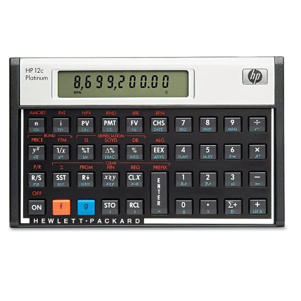 HP 12c Platinum Financial - Calcolatrice finanziaria - batteria