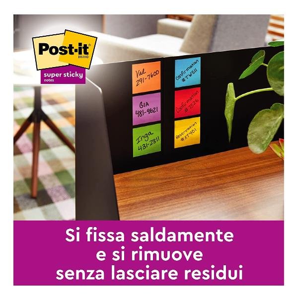 Post-it Super Sticky R330-12SSCY - Foglietti adesivi a Z - 76 x 76 mm - 1080 fogli (12 x 90) - giallo canarino