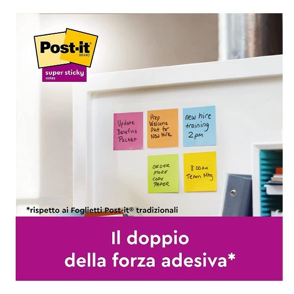 Post-it R350 CY - Foglietti adesivi a Z - 76 x 127 mm - 1200 fogli (12 x 100) - giallo canarino