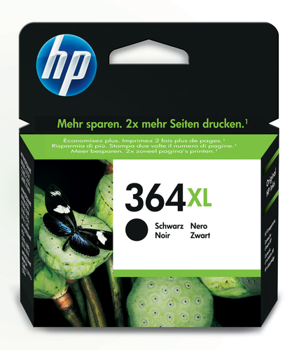 HP 364XL - Alta resa - nero - originale - cartuccia d'inchiostro - per Deskjet 35XX; Photosmart 55XX, 55XX B111, 65XX, 65XX B211, 7510 C311, B110, Wireless B110