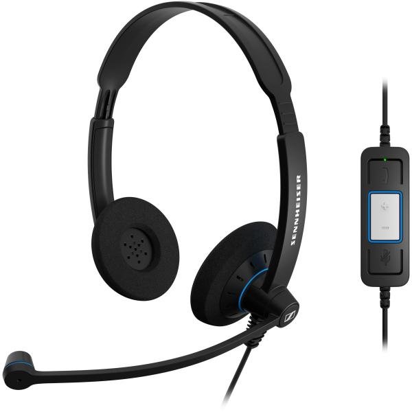 EPOS IMPACT SC 60 USB ML - Cuffie con microfono - over ear - cablato - USB - nero con riflessi arancione