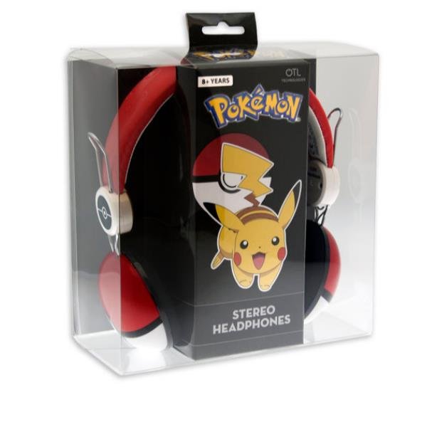 OTL Pokemon Pokéball - Cuffie - dimensione completa - cablato - jack 3,5 mm - rosso
