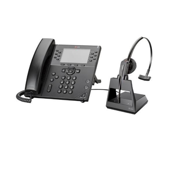 Poly Voyager 4245 - Voyager 4200 series - cuffie con microfono - convertibile - Bluetooth - senza fili - eliminazione rumore attivata - USB-A tramite adattatore Bluetooth - nero