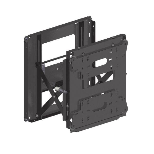 PMQ Mini Push&Pull - Kit montaggio (piastra di interfaccia, staffa di montaggio a parete, braccio a forbice) - per video wall - acciaio - nero - dimensione schermo: 22"-55" - interfaccia montaggio: 200 x 200 mm - installabile a parete