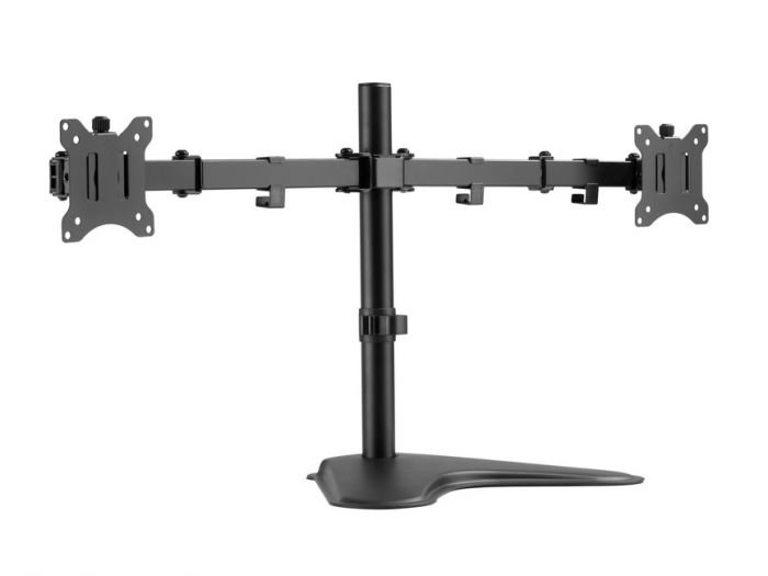 Equip Pro Economy - Supporto - per 2 display LCD - acciaio - nero - dimensione schermo: 17"-32" - desktop