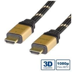 ITB Solution GOLD - Cavo HDMI con Ethernet - HDMI maschio a HDMI maschio - 15 m - a doppia schermatura - nero, oro