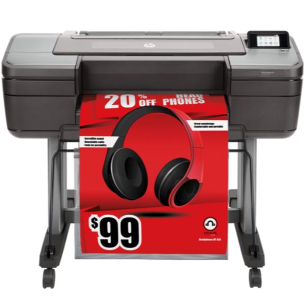 HP DesignJet Z6 PostScript - 24" stampante grandi formati - colore - ink-jet - Rotolo (61 cm) - 2400 x 1200 dpi - fino a 1.4 min/pagina (mono) / fino a 1.4 min/pagina (colore) - capacità 1 rotolo - Gigabit LAN, host USB - taglierina