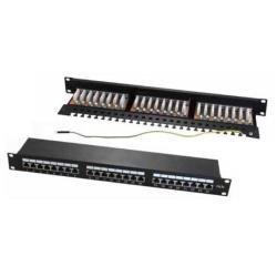 WP CABLING - Pannello cablaggio - montaggio su rack - RJ-45 X 24 - nero - 1U - 19"