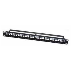 WP CABLING - Pannello cablaggio - nero - 1U - 19" - 24 porte