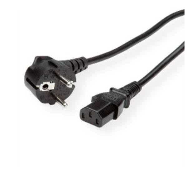 ITB Solution - Cavo di alimentazione - CEE 7/7 angolazione a IEC 60320 C13 - 250 V - 3 m - nero