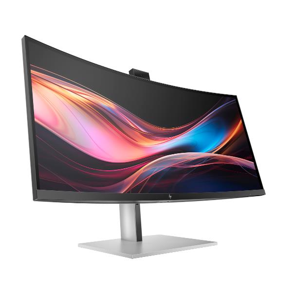 HP 734pm - Series 7 Pro - monitor a LED - curvato - 34" - 3440 x 1440 WQHD @ 120 Hz - IPS Black - 400 cd/m² - 2000:1 - DisplayHDR 400 - 5 ms - Thunderbolt 4, HDMI, DisplayPort, USB-C - altoparlanti - nero, argento