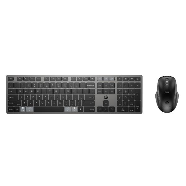 Combinazione di tastiera e mouse wireless ricaricabili multidispositivo …