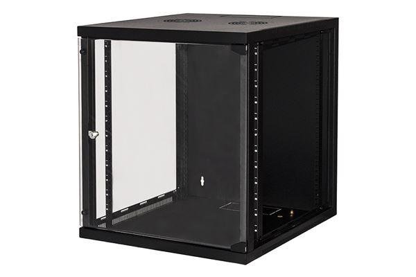 LINK Armadio - Rack cabinet - montaggio a parete - nero, RAL 9005 - 12U - 19"