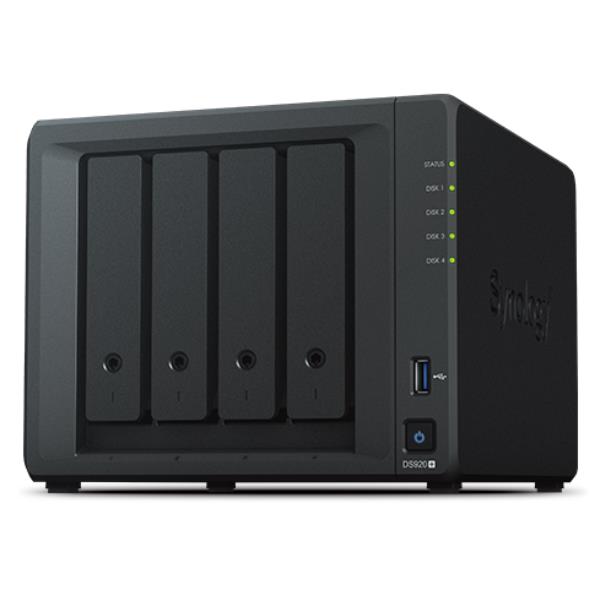 Synology Disk Station DS923+ - Server NAS - 4 alloggiamenti - SATA 6Gb/s / eSATA - RAID 0, 1, 5, 6, 10, JBOD - RAM 4 GB - Gigabit Ethernet - iSCSI supporto