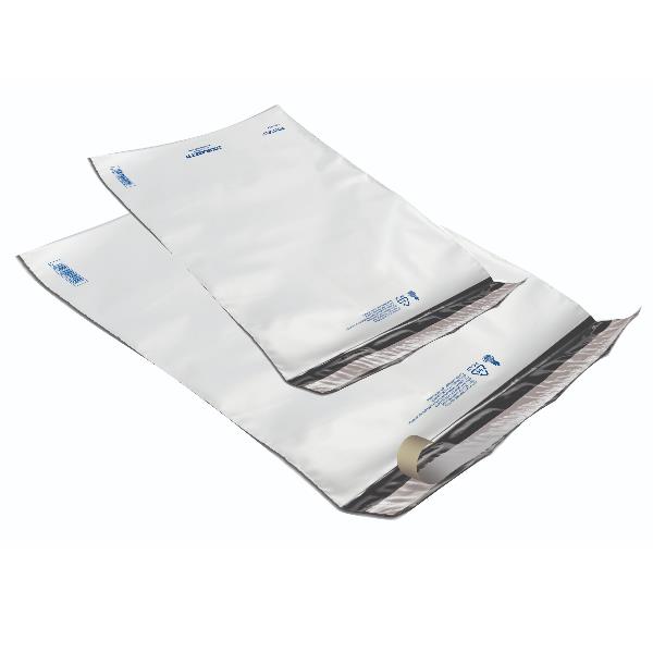 Sacchetto Polyself - per corrieri - C4 - 27 x 35 cm - PE - bianco/grigio - Blasetti - conf. 100 pezzi