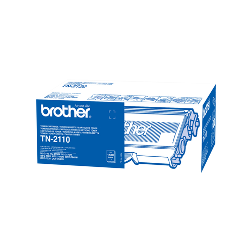 Brother TN2110 - Nero - originale - cartuccia toner - per Brother DCP-7030, 7040, 7045, HL-2140, 2150, 2170, MFC-7320, 7440, 7840; Justio DCP-7040