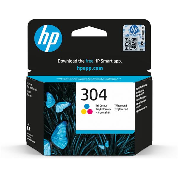 HP 304 - Colore (ciano, magenta, giallo) - originale - cartuccia d'inchiostro - per AMP 130; Deskjet 26XX, 37XX; ENVY 50XX