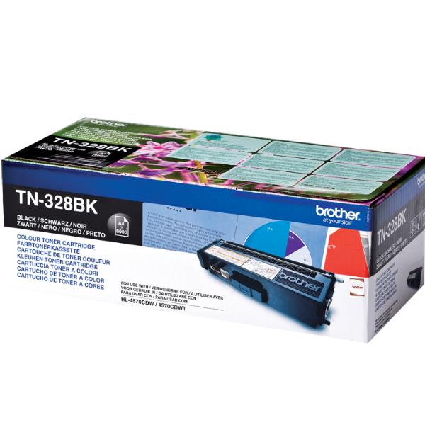 Brother TN328BK - Nero - originale - cartuccia toner - per Brother DCP-9270CDN, HL-4570CDW, HL-4570CDWT, MFC-9970CDW
