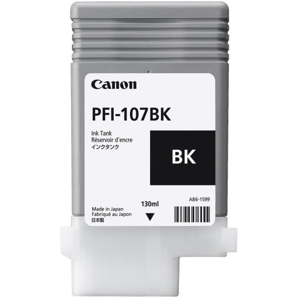 Canon PFI-107 BK - 130 ml - nero per foto - originale - serbatoio inchiostro - per imagePROGRAF iPF670, iPF680, iPF685, iPF770, iPF780, iPF785