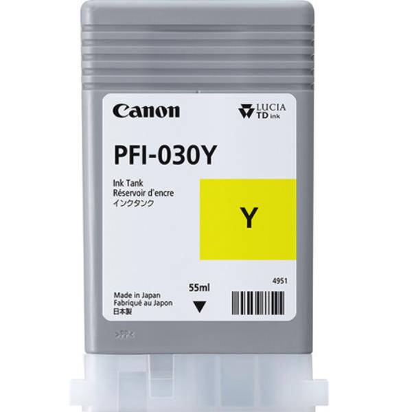 Canon PFI-030Y - 55 ml - giallo - originale - serbatoio inchiostro - per imagePROGRAF TA-20, TA-20 MFP L24ei, TA-30, TA-30 MFP L36ei