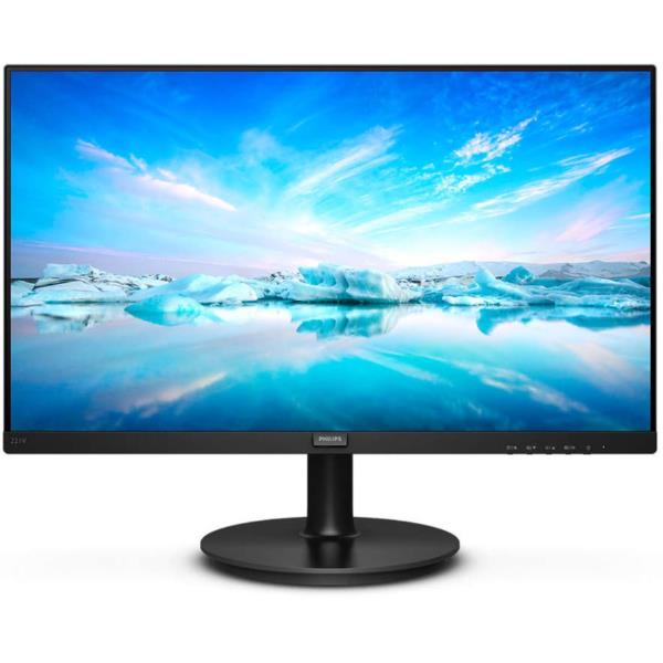 Philips V-line 222V8LA - Monitor a LED - 22" (21.5" visualizzabile) - 1920 x 1080 Full HD (1080p) @ 75 Hz - VA - 250 cd/m² - 3000:1 - 4 ms - HDMI, VGA, DisplayPort - altoparlanti - nero testurizzato