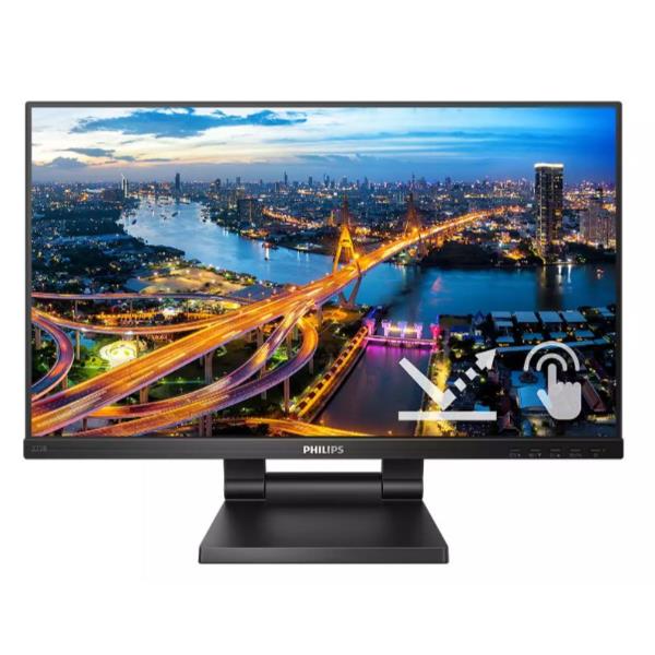 Philips B Line 242B1TC - Monitor a LED - 24" (23.8" visualizzabile) - touchscreen - 1920 x 1080 Full HD (1080p) @ 75 Hz - IPS - 250 cd/m² - 1000:1 - 4 ms - HDMI, VGA, DisplayPort - altoparlanti - black texture