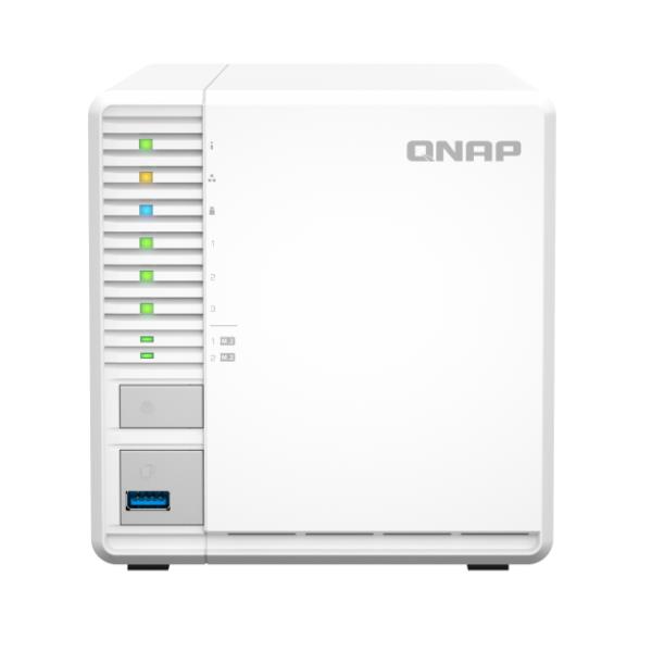 QNAP TS-364 - Server NAS - 3 alloggiamenti - SATA 6Gb/s - RAID 5 - RAM 8 GB - 2.5 Gigabit Ethernet - iSCSI supporto