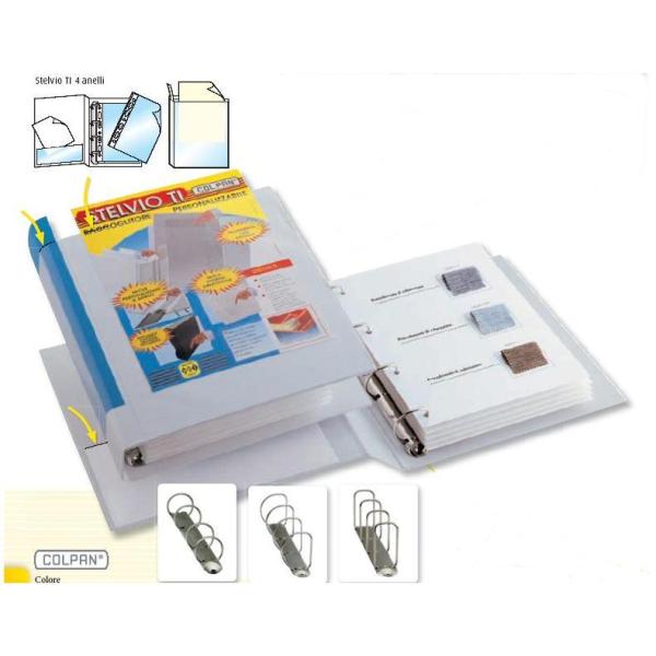 Raccoglitore personalizzabile Stelvio TI -bianco - N. anelli …