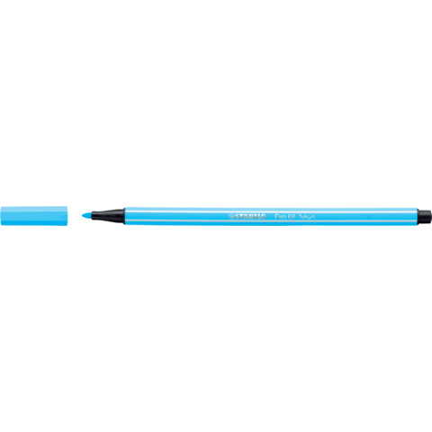 STABILO Pen 68 - Penna punta in fibra - blu fosforescente - inchiostro base acqua - 1 mm - medio