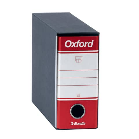 Registratore Oxford G81 - dorso 8 cm - memorandum 23 x 18 cm - rosso - Esselte