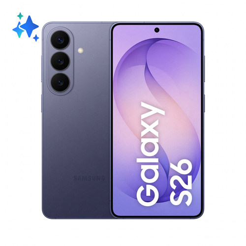 Samsung Galaxy S26 Smartphone AI, 512GB, Processore avanzato, Assistente Foto, Creative Studio, Camera 50 MP, 4300 mAh, Cobalt Violet, 16 cm (6.3ʺ), 12 GB, 512 GB, 50 MP, Android 16.0, Viola
