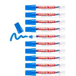 Edding 950, Blu, Tipo di punta, Plastica, 1 cm, Metallo, Pietra, Legno
