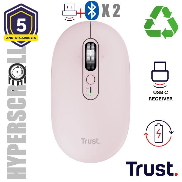 Trust Seron Slim Multi, Ambidestro, Ottico, RF senza …