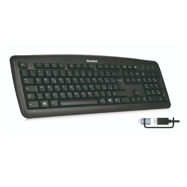Hamlet XKKITA2-CX, Full-size (100%), Cablato, USB, Interruttore a …
