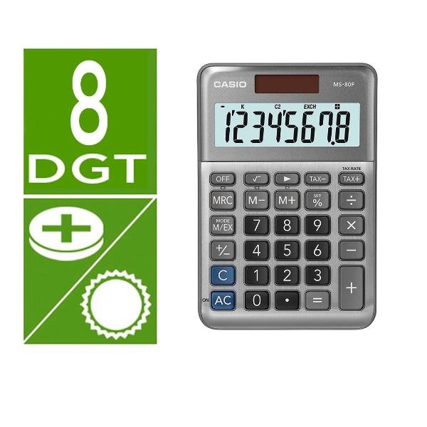 Casio MS-80F, Desktop, Calcolatrice di base, 8 cifre, …